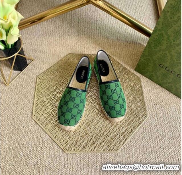 Pretty Style Gucci GG Canvas Espadrilles 050673 Green 2021