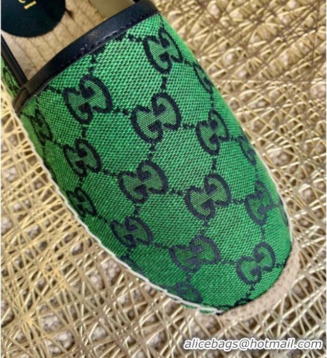 Pretty Style Gucci GG Canvas Espadrilles 050673 Green 2021