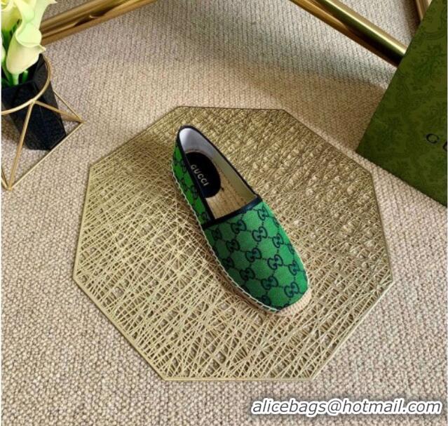 Pretty Style Gucci GG Canvas Espadrilles 050673 Green 2021