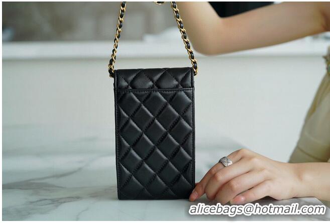 Good Product CHANEL Shoulder Micro Mini Bag On Chain AP2288 Black