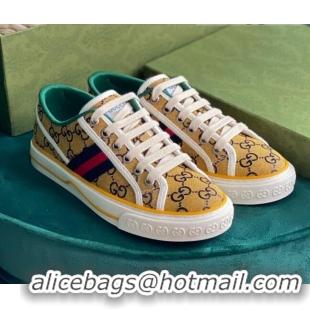 Trendy Design Gucci Tennis 1977 GG Multicolour Low-Top Sneakers 510103 Yellow