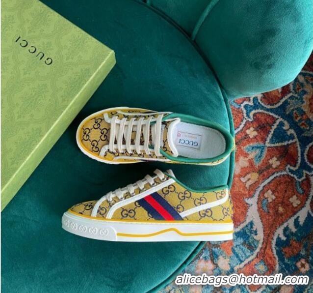 Trendy Design Gucci Tennis 1977 GG Multicolour Low-Top Sneakers 510103 Yellow