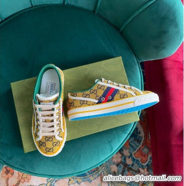 Trendy Design Gucci Tennis 1977 GG Multicolour Low-Top Sneakers 510103 Yellow