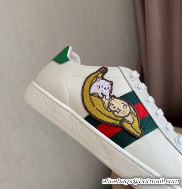 Fashion Bananya x Gucci Ace Sneaker 0510111 White 2021