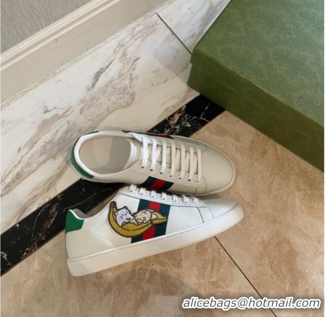 Fashion Bananya x Gucci Ace Sneaker 0510111 White 2021