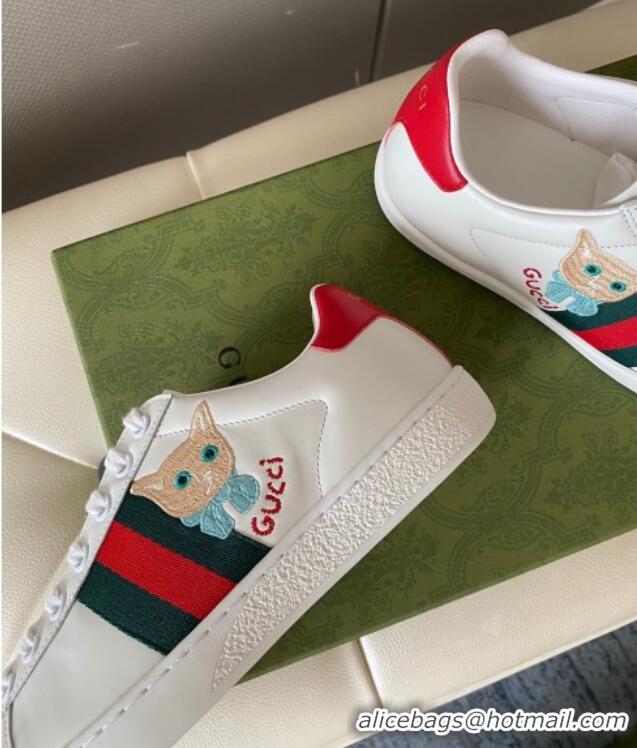 Purchase Gucci Ace Sneaker with Cat 0510112 White 2021