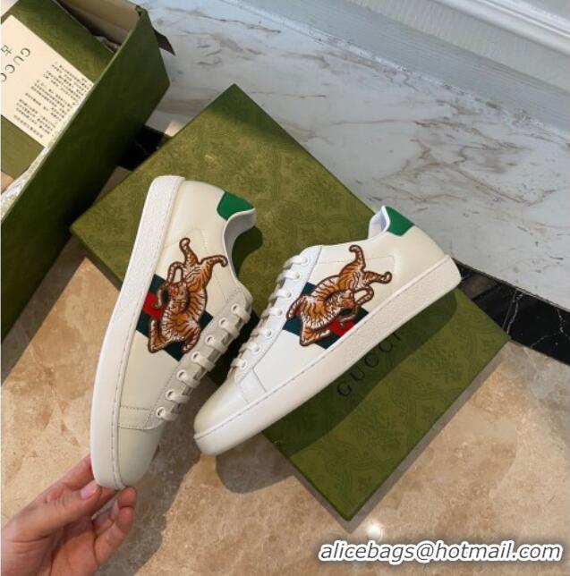 Grade Quality Gucci Ace Sneaker Tiger Embroidery 510113 White 2021