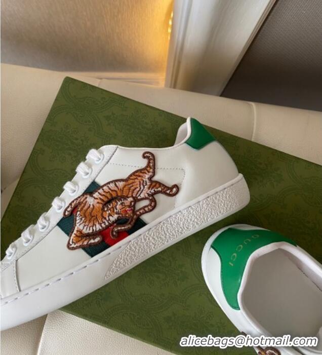 Grade Quality Gucci Ace Sneaker Tiger Embroidery 510113 White 2021