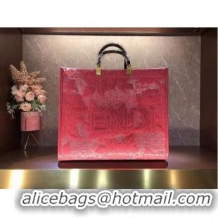 Buy Discount FENDI LARGE embroidery bag 8BH386AB Rose