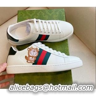 Good Taste Doraemon x Gucci Ace Sneaker 510114 White 2021