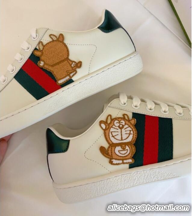 Good Taste Doraemon x Gucci Ace Sneaker 510114 White 2021