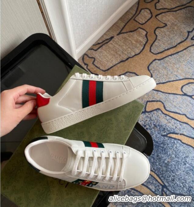 Best Grade Gucci Ace Embroidered Sneaker 510115 White 2021