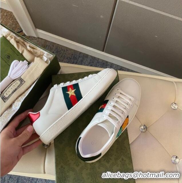 Good Looking Gucci Ace Sneaker with Pineapple 510116 White 2021