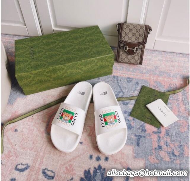 Top Quality Kai x Gucci Flat Slide Sandal 0510121 White 2021 01