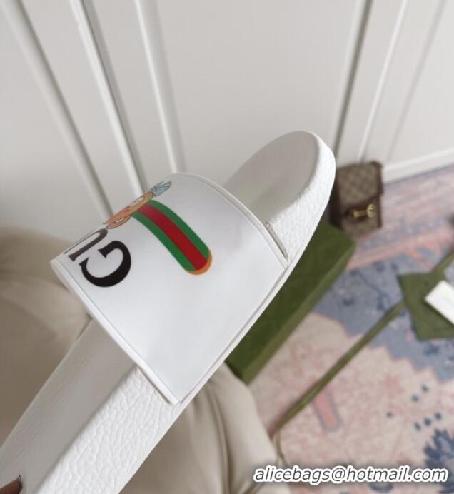 Good Product Kai x Gucci Flat Slide Sandal 0510122 White 2021 01