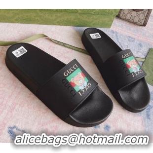 Fashion Kai x Gucci Flat Slide Sandal 0510123 Black 