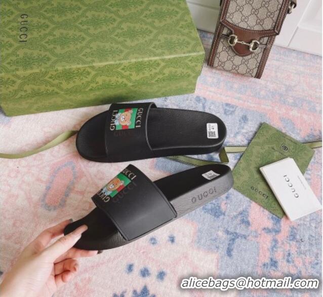 Fashion Kai x Gucci Flat Slide Sandal 0510123 Black 