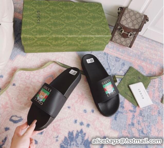 Fashion Kai x Gucci Flat Slide Sandal 0510123 Black 