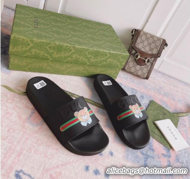 Trendy Design Kai x Gucci Flat Slide Sandal 0510124 Black 