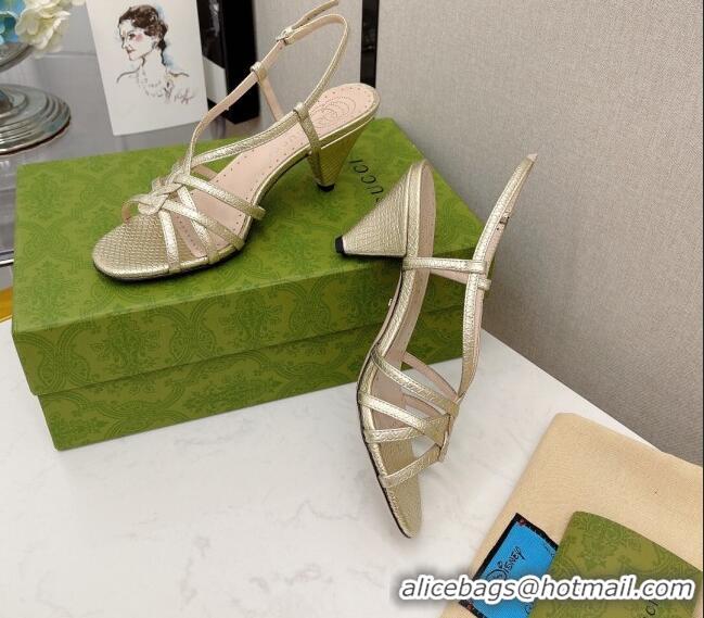 Low Cost Gucci Open Toe Sandal 061168 Gold 2021