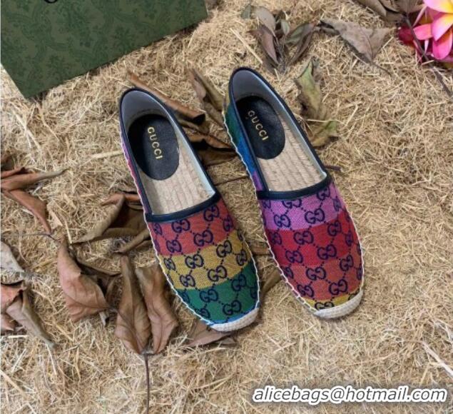 Pretty Style Gucci GG Multicolor Canvas Espadrilles Multico 070905