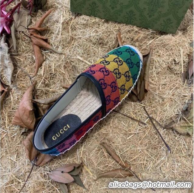 Pretty Style Gucci GG Multicolor Canvas Espadrilles Multico 070905