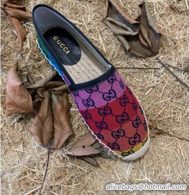 Pretty Style Gucci GG Multicolor Canvas Espadrilles Multico 070905