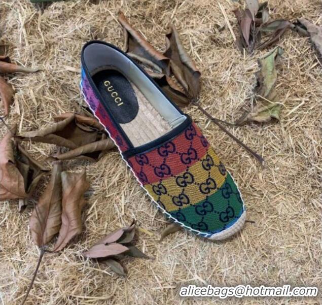 Pretty Style Gucci GG Multicolor Canvas Espadrilles Multico 070905