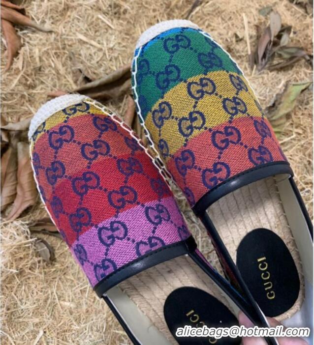 Pretty Style Gucci GG Multicolor Canvas Espadrilles Multico 070905