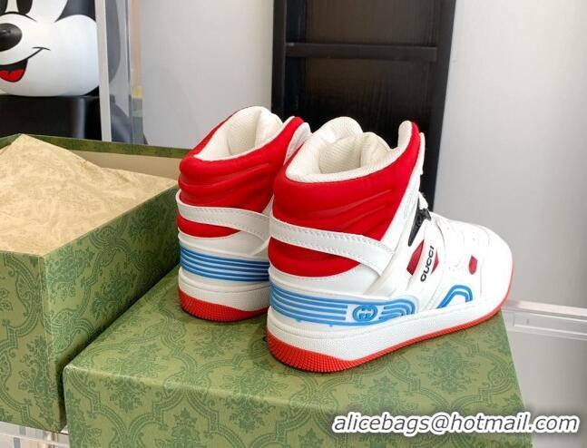 Low Cost Gucci Basket High-Top Sneakers 071227 White