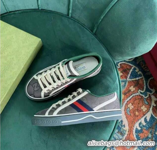 Best Design Gucci GG Gucci Tennis 1977 Sneaker 716099 Grey/Green 2021