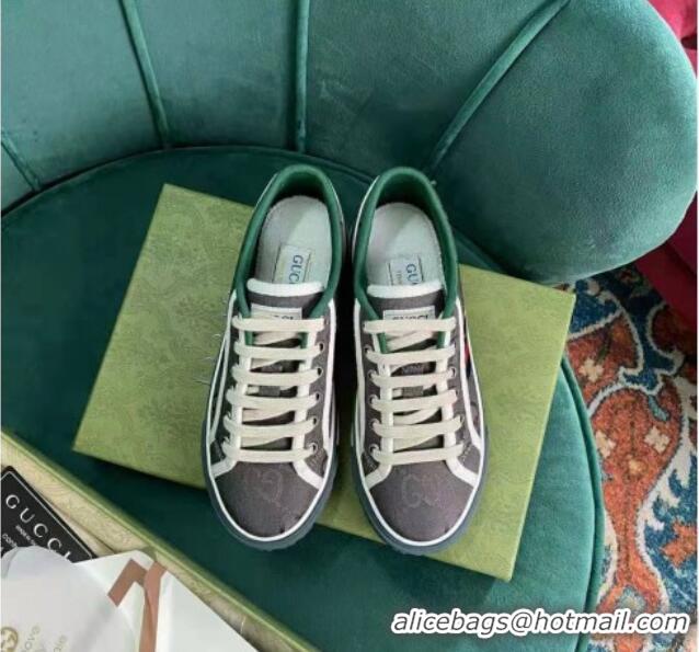 Best Design Gucci GG Gucci Tennis 1977 Sneaker 716099 Grey/Green 2021