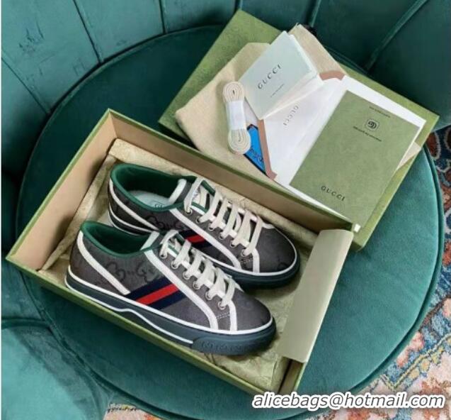 Best Design Gucci GG Gucci Tennis 1977 Sneaker 716099 Grey/Green 2021