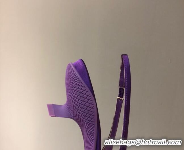 New Style Prada Silk Slingback Pumps 3cm 427100 Purple