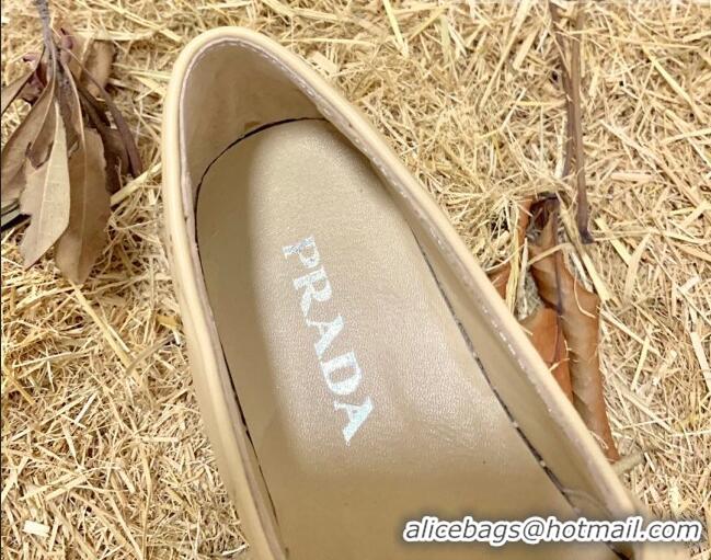 New Design Prada Nappa Lambskin Espadrilles 070890 Beige 2021