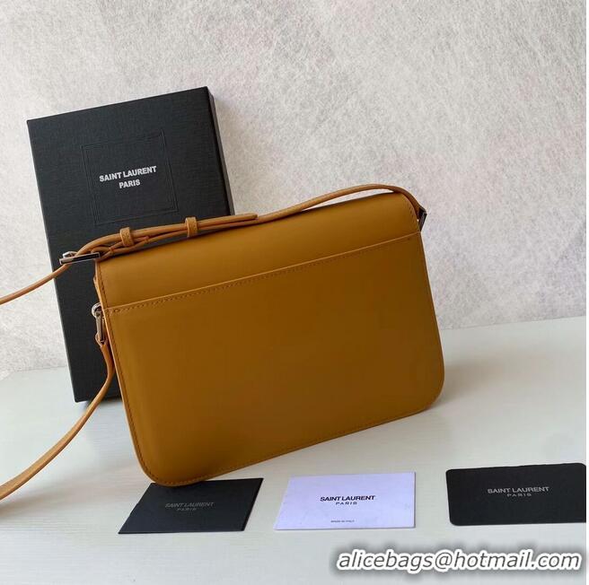 Promotional Yves Saint Laurent Calf leather cross-body bag Y357624 MUSTARD