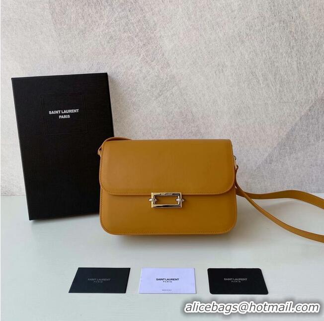 Promotional Yves Saint Laurent Calf leather cross-body bag Y357624 MUSTARD