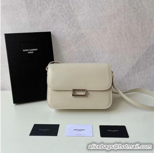 Popular Style Yves Saint Laurent Calf leather cross-body bag Y357624 BLANC VINTAGE