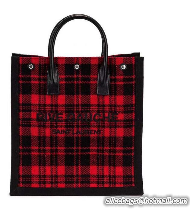 Buy Classic Yves Saint Laurent Tote Book LINEN Shopping Bag Y509416 Black