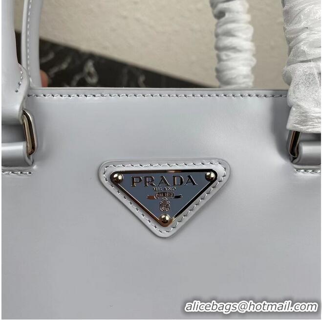 New Product Prada brushed leather tote 1BA330 Light Grey