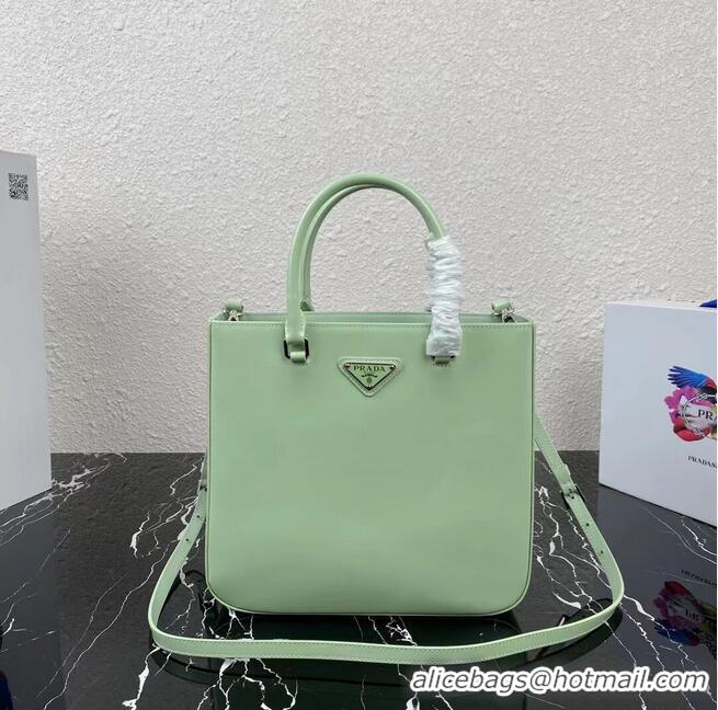 Perfect Classic Prada brushed leather tote 1BA330 light green