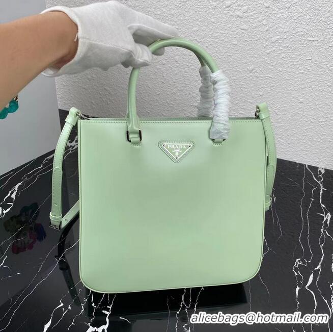 Perfect Classic Prada brushed leather tote 1BA330 light green