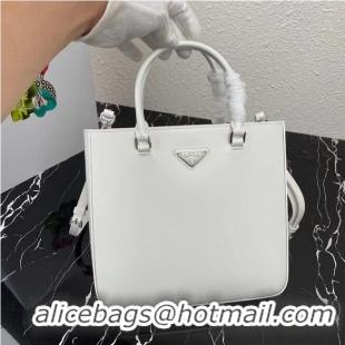 Low Cost Prada brushed leather tote 1BA330 white