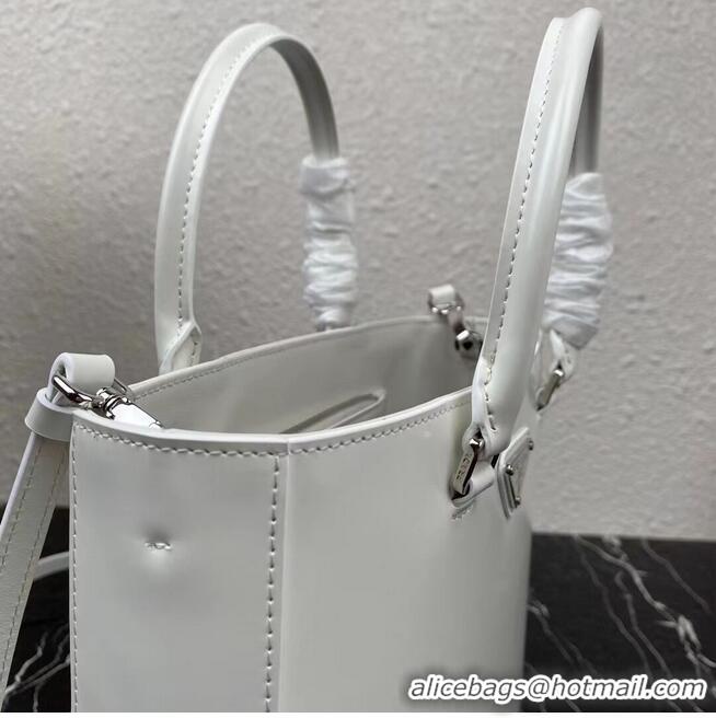 Low Cost Prada brushed leather tote 1BA330 white