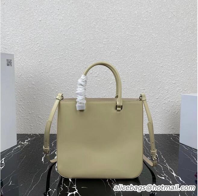 Buy Discount Prada brushed leather tote 1BA330 Biscuits