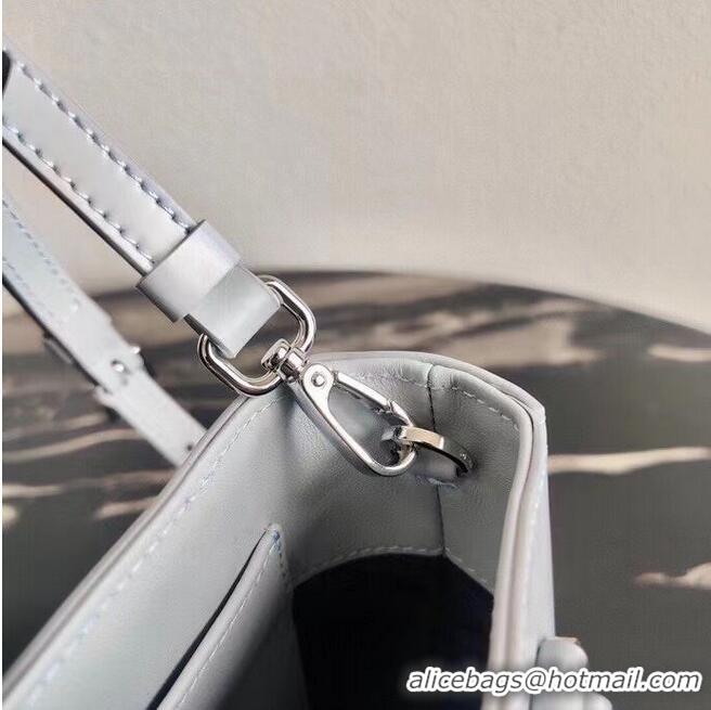 Market Sells Prada Small brushed leather tote 1AD331 light grey