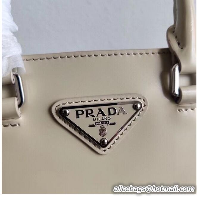 Affordable Price Prada Small brushed leather tote 1AD331 Biscuits