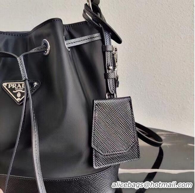 Unique Style Prada Saffiano leather mini shoulder bag 1AE055 black