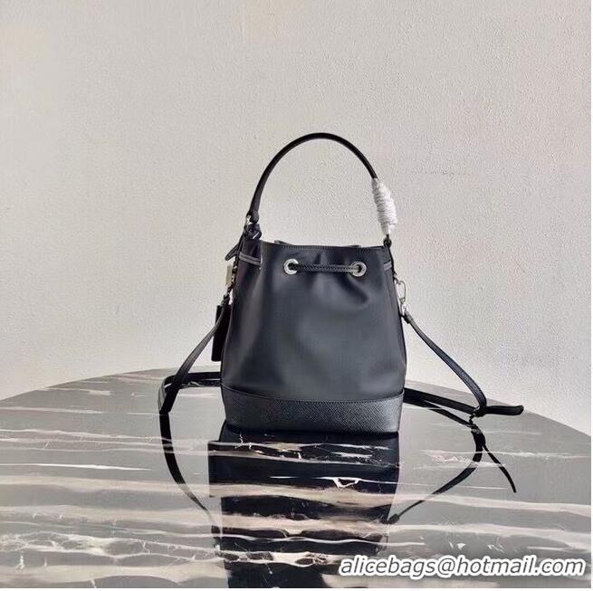 Unique Style Prada Saffiano leather mini shoulder bag 1AE055 black