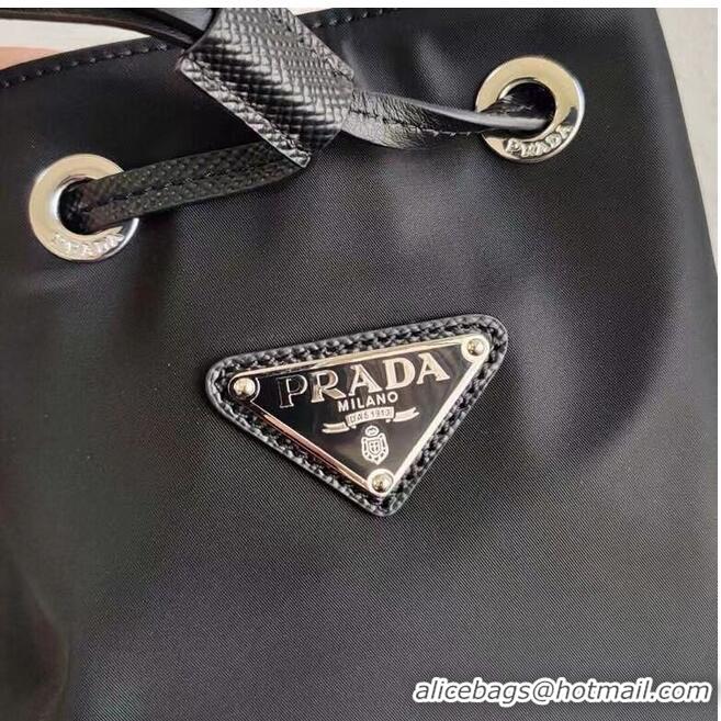 Unique Style Prada Saffiano leather mini shoulder bag 1AE055 black